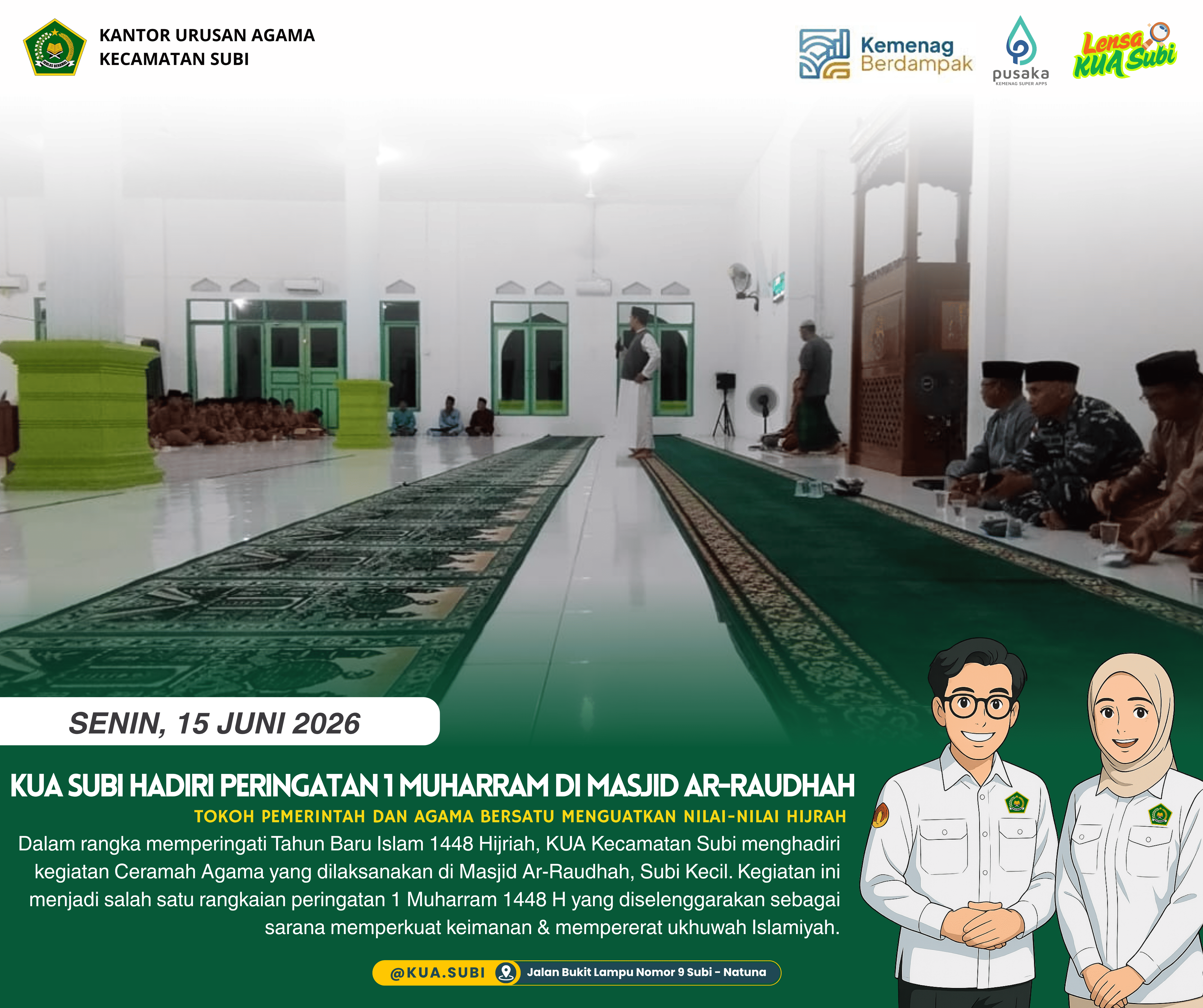 Masyarakat Subi Antusias Ikuti Ceramah Agama Peringatan 1 Muharram 1448 H